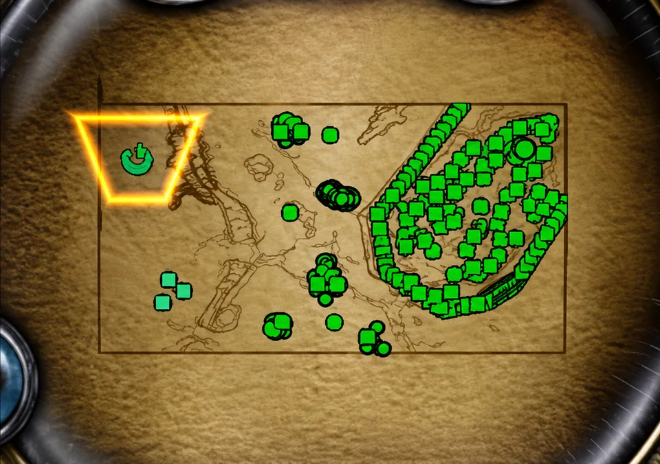 Enhanced real BFME minimap capture with revealed green unit and building markers